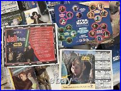 10-Lot of 80+ Star Wars Mix Bag of Collectible Items Stickers, Celebration Cap