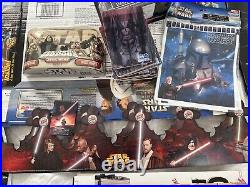 10-Lot of 80+ Star Wars Mix Bag of Collectible Items Stickers, Celebration Cap