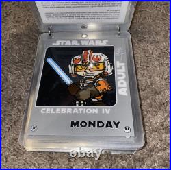 18 RARE Star Wars Celebration IV Staff/Adult/Kids/Media/Monday/ETC Passes ASIS