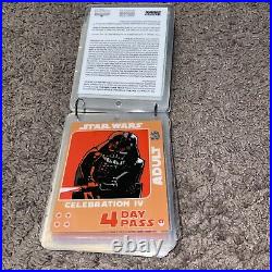 18 RARE Star Wars Celebration IV Staff/Adult/Kids/Media/Monday/ETC Passes ASIS