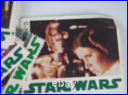 1977 H. E. Harris Star Wars 51 Stamps No Gum on back Used but mint-like shape