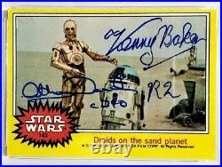 1977 Star Wars ANTHONY DANIELS & KENNY BAKER Signed Card #143 SLABBED PSA/DNA