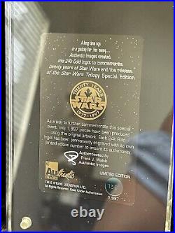 1996 STAR WARS 24K GOLD-PLATED CARD Authentic Images