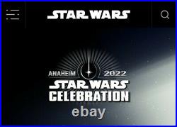 1 Adult (5/28) Ticket Star Wars Celebration 2022 Anaheim California Pass Badge