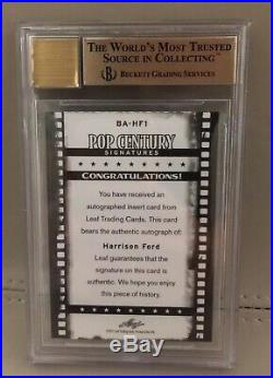 2011 HARRISON FORD Autographed Pop Century Beckett 9.5 Star Wars Signed Auto