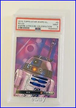 2015 Star Wars Celebration PSA 9 Mint Empire Strikes Bk R2-D2 Exclusive #8 Card