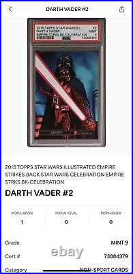 2015 Star Wars PSA 9 Celebration Anaheim Topps Exclusive Darth Vader Pop 1 #2