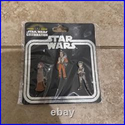 2019 Star Wars Celebration Chicago Pin Set Gen. Leia, Adm. Holdo, Poe Dameron