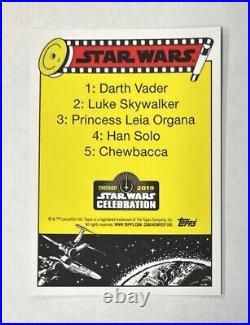 2019 Star Wars Celebration Chicago Volunteer Promo 5 Card Set #'d /200