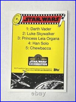 2019 Star Wars Celebration Chicago Volunteer Promo 5 Card Set #'d /200