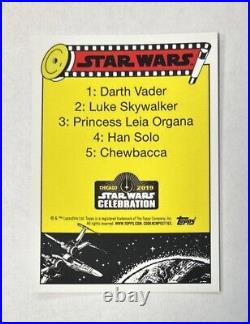 2019 Star Wars Celebration Chicago Volunteer Promo 5 Card Set #'d /200