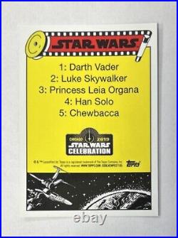 2019 Star Wars Celebration Chicago Volunteer Promo 5 Card Set #'d /200