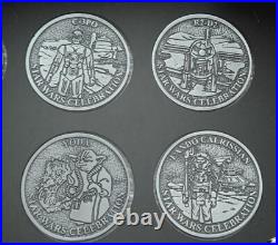 2023 Star Wars Celebration Europe Collecting Track ROTJ Medallion Coin Set Frame