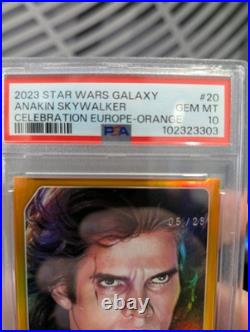 2023 Star Wars Galaxy Celebration Europe Anakin Skywalker Orange 5/25? PSA 10