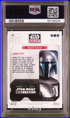 2023 Star Wars Galaxy Celebration Europe Jango Fett Black /10 PSA 10 #16 POP 1