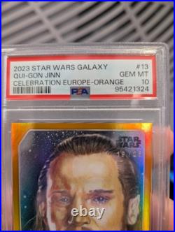 2023 Star Wars Galaxy Celebration Europe Qui Gon Jinn Orange 19/25 PSA 10 POP 1