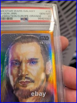 2023 Star Wars Galaxy Celebration Europe Qui Gon Jinn Orange 19/25 PSA 10 POP 1