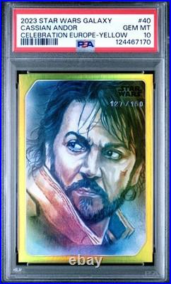 2023 Star Wars Galaxy Celebration Europe Yellow #40 Cassian Andor 127/150 Psa 10