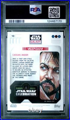 2023 Star Wars Galaxy Celebration Europe Yellow #40 Cassian Andor 127/150 Psa 10