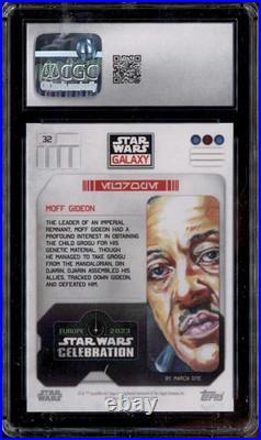 2023 Topps UK Star Wars Celebration Galactic Black #32 Moff Gideon /10 CGC 10