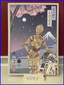 2025 Star Wars Celebration Exclusive R2-D2 & C3P0 Shikishi Ukiyo-E Art Board