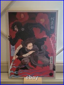 2025 Star Wars Celebration Exclusive Rey Kylo Rey Shikishi Ukiyo-E Art Board