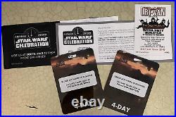 (2) 4-Day Adult Star Wars Celebration 2022 Anaheim Tickets Badge Passes