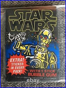 (3) 1977 Star Wars Topps Series One Wax Packs. All 3 Nice Gradable 7 Card Packs