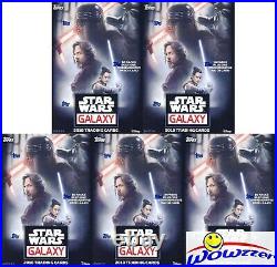 (5) 2018 Topps Star Wars Galaxy EXCLUSIVE Sealed Blaster Box-5 PATCH RELIC