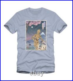 AUTHENTIC Star Wars Celebration Japan 2025 R2-D2 & C3-PO Badge Art T-Shirt XL