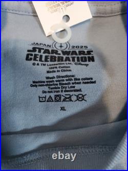 AUTHENTIC Star Wars Celebration Japan 2025 R2-D2 & C3-PO Badge Art T-Shirt XL