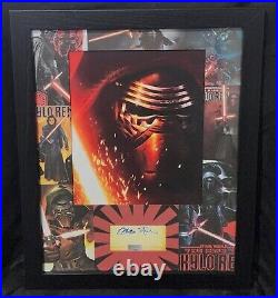 Adam Driver Kylo-Ren/Star Wars Custom Matted & Framed Signed/Autographed Photo