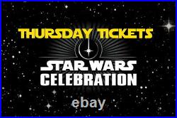 Adult (Thursday 5/26) Ticket Star Wars Celebration 2022 Anaheim California