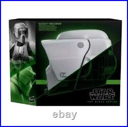 BLACK SERIES STAR WARS SCOUT TROOPER PREMIUM ELECTRONIC HELMET SEALED MINT InHnd