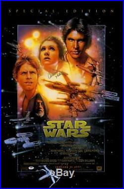 Carrie Fisher Signed 24 x 36 Star Wars Special Edition Movie Poster PSA/DNA