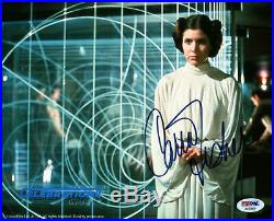 Carrie Fisher Star Wars Signed 8x10 Photo Star Wars Celebration II PSA #AC50820