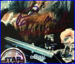 Carrie Fisher and Peter Mayhew Signed Star Wars 8×10 Photo Celebrity Authentics
