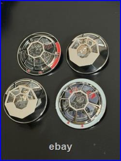 Complete Set Of 4 Star Wars 3D Pins. Limited Edition 3750 Each. Rare Full Set