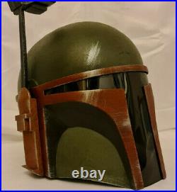 Custom Star Wars Weathered Boba Fett Mandalorian Adult Helmet Painted