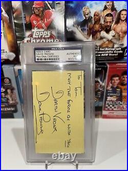 DAVID PROWSE Star Wars Darth Vader Autograph-'MAY THE FORCE BE WITH YOU' PSA