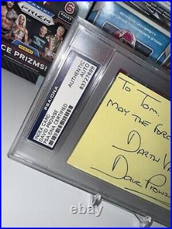 DAVID PROWSE Star Wars Darth Vader Autograph-'MAY THE FORCE BE WITH YOU' PSA