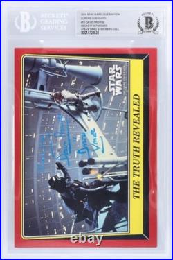 David Prowse Star Wars Signed 2016 Topps Celebration Europe #10 BGS Card withInscs