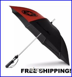 Disney Parks Star Wars Light-Up LIGHTSABER Umbrella RED Galactic Empire Insignia