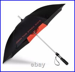 Disney Parks Star Wars Light-Up LIGHTSABER Umbrella RED Galactic Empire Insignia