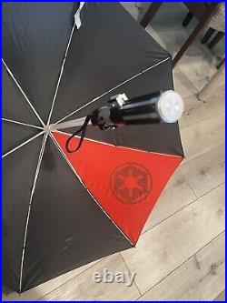 Disney Parks Star Wars Light-Up Lightsaber Umbrella Darth Vader Hilt Mint Rare