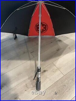 Disney Parks Star Wars Light-Up Lightsaber Umbrella Darth Vader Hilt Mint Rare