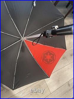 Disney Parks Star Wars Light-Up Lightsaber Umbrella Darth Vader Hilt Mint Rare