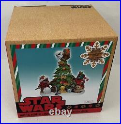 Disney Star Wars Ewok Celebration and Finale Musical Figurine Christmas Tree NEW