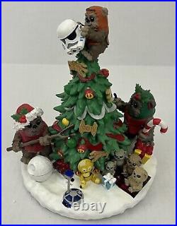 Disney Star Wars Ewok Celebration and Finale Musical Figurine Christmas Tree NEW