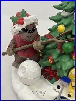 Disney Star Wars Ewok Celebration and Finale Musical Figurine Christmas Tree NEW